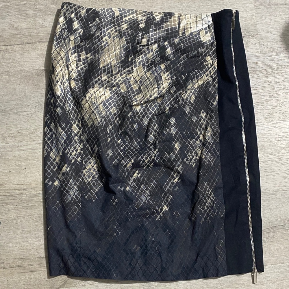 Karen Millen Snake Print Side Zip Pencil Skirt